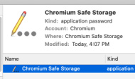 Lightroom: Solving the 'Chromium Safe Storage' Dialog Issue